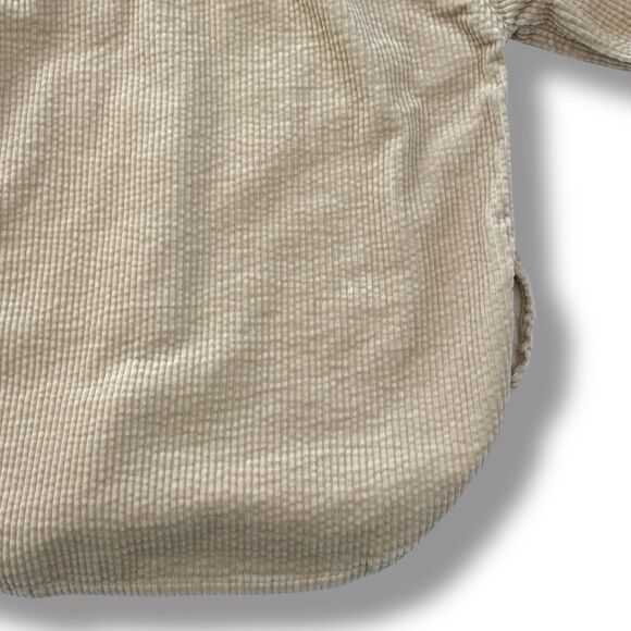 Zara Corduroy Shacket Shirt Jacket Womens 10 Long Sleeve Button Up Western - Picture 7 of 13
